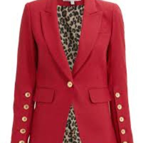Veronica Beard Steele Cutaway Jacket - Red - Size 6 - Picture 3 of 3